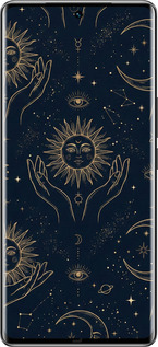 Силиконовый чехол Celestial Harmony: Sun & Moon Gold Mystic Pattern для Vivo S16 Pro - 6778u-3123 изображение 