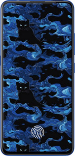 TPU чехол Візерунок чорних котів на блакитному фоні для Vivo V15 pro - 6525b-1763 изображение 