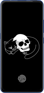 2D пластиковий чехол Із зображенням кота та черепа для Vivo V15 pro - 6491t-1763 изображение 