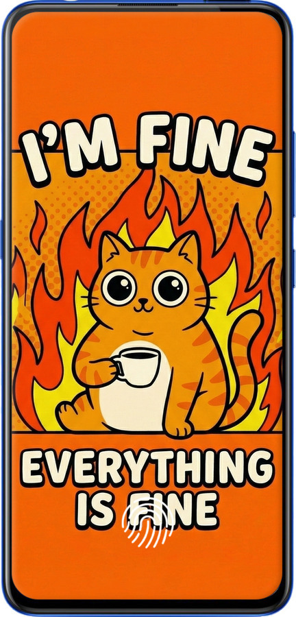 Силиконовый чехол Funny Cat для Vivo V15 pro - 6786u-1763 изображение 