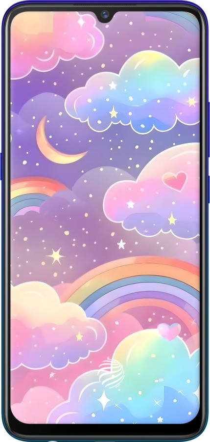 TPU чехол Хмари та веселка для Vivo V17 Neo - 6312b-1764 изображение 
