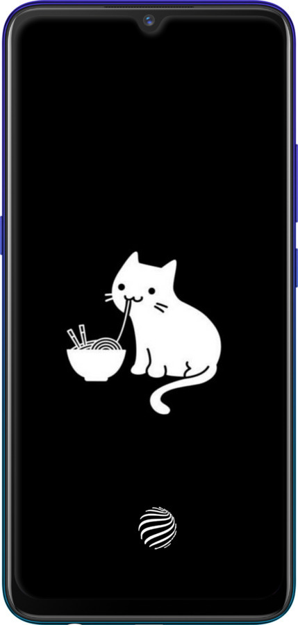 TPU чехол С милым котом на черном фоне для Vivo V17 Neo - 6528b-1764 изображение 