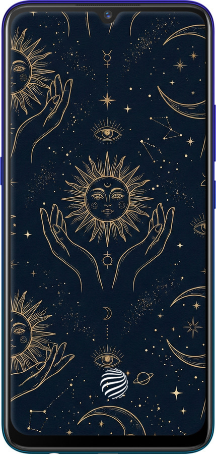 TPU чехол Celestial Harmony: Sun & Moon Gold Mystic Pattern для Vivo V17 Neo - 6778b-1764 изображение 