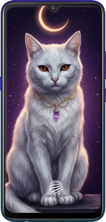 Силиконовый чехол Mystic White Cat Gothic Dark Purple Gold для Vivo V17 Neo - 6805u-1764 изображение 