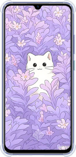 Силикон с усиленными углами чехол Котик в цветах для Vivo V17 - 6390sp-1819 изображение 