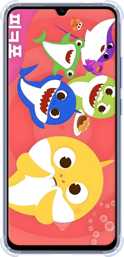 Силіконовий протиударний с посиленими кутами чехол Бейби Шаркс для Vivo V17 - 6305sp-1819 изображение 