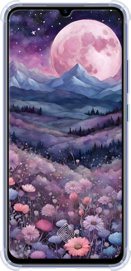 Силикон с усиленными углами чехол Ночь луна арт для Vivo V17 - 6319sp-1819 изображение 