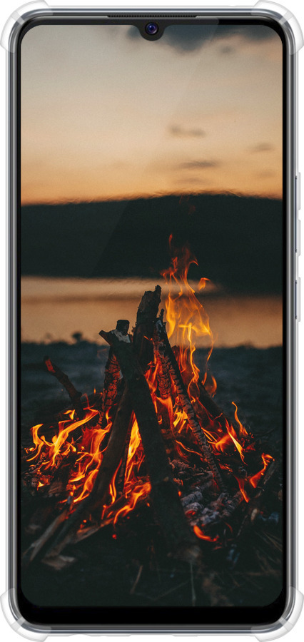 Силикон с усиленными углами чехол Огонь для Vivo V20 SE - 6021sp-2128 изображение 