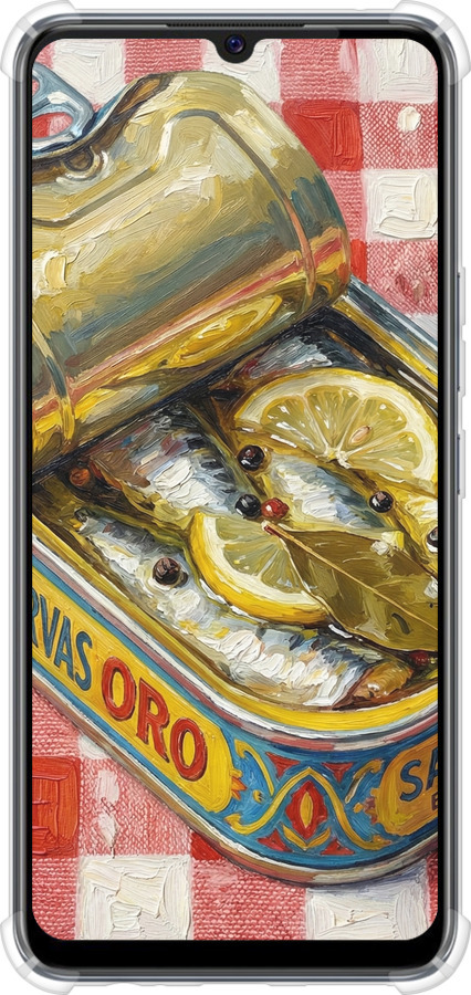 Силикон с усиленными углами чехол Vintage Sardine Tin Phone для Vivo V20 SE - 6772sp-2128 изображение 