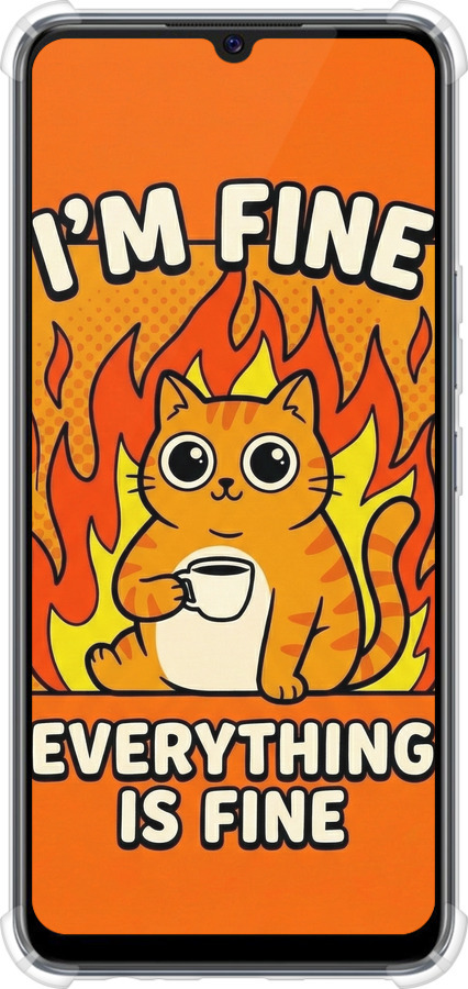 Силіконовий протиударний с посиленими кутами чехол Funny Cat для Vivo V20 SE - 6786sp-2128 изображение 