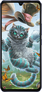 Силиконовый чехол Чеширский кот 2 для Vivo V21 - 3993u-2368 изображение 