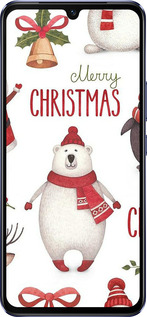 Силиконовый чехол Merry Christmas для Vivo V21 - 4106u-2368 изображение 