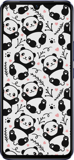 Силиконовый чехол Панды для Vivo V21 - 4318u-2368 изображение 