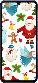 Силиконовый чехол Новогодний 1 для Vivo V21 - 4614u-2368 изображение 