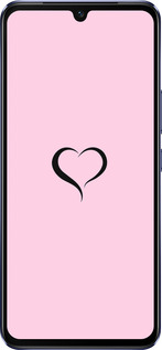 Силіконовий чехол Серце 1 для Vivo V21 - 4730u-2368 изображение 