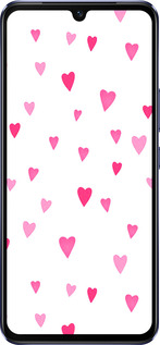 Силиконовый чехол Сердечки 2 для Vivo V21 - 4763u-2368 изображение 