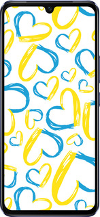 Силиконовый чехол Сердца UA для Vivo V21 - 5292u-2368 изображение 