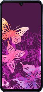 Силиконовый чехол Бабочки v2 для Vivo V21 - 5475u-2368 изображение 