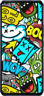 Силиконовый чехол Стикеры v4 для Vivo V21 - 5508u-2368 изображение 