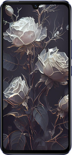 Силиконовый чехол Розы 2 для Vivo V21 - 5550u-2368 изображение 