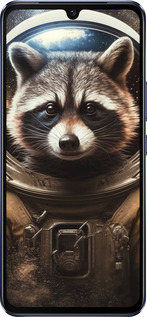 Силиконовый чехол Raccoon austronaut для Vivo V21 - 5581u-2368 изображение 
