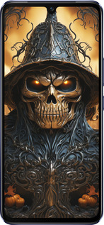 Силиконовый чехол Череп 2 для Vivo V21 - 5652u-2368 изображение 