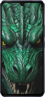 Силиконовый чехол Зелёный дракон v2 для Vivo V21 - 5817u-2368 изображение 