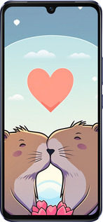 Силиконовый чехол Капибара любовь для Vivo V21 - 6027u-2368 изображение 