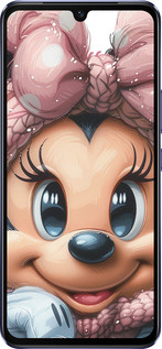 Силиконовый чехол Минни Маус с бантиком для Vivo V21 - 6055u-2368 изображение 