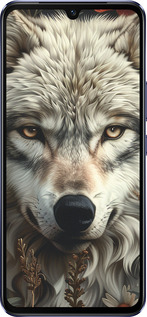 Силиконовый чехол Волчий взгляд для Vivo V21 - 6066u-2368 изображение 