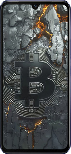 Силіконовий чехол Розпечений біткойн для Vivo V21 - 6091u-2368 изображение 