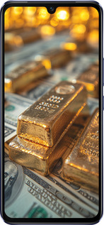 Силиконовый чехол Слитки и доллары для Vivo V21 - 6105u-2368 изображение 