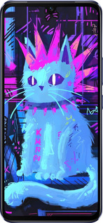 Силиконовый чехол Кот панк для Vivo V21 - 6311u-2368 изображение 