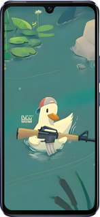 Силиконовый чехол Уточка с автоматом для Vivo V21 - 6356u-2368 изображение 