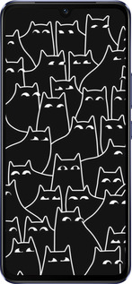 Силиконовый чехол С изображением кошек для Vivo V21 - 6470u-2368 изображение 