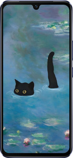 Силиконовый чехол С изображением кота и водяной лилии Monet для Vivo V21 - 6519u-2368 изображение 