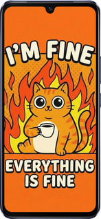 Силиконовый чехол Funny Cat для Vivo V21 - 6786u-2368 изображение 