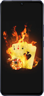 Силиконовый чехол Горящие карты для Vivo V21 - 839u-2368 изображение 