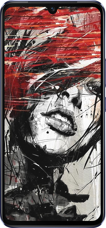 Силиконовый чехол Лицо девушки для Vivo V21 - 1162u-2368 изображение 