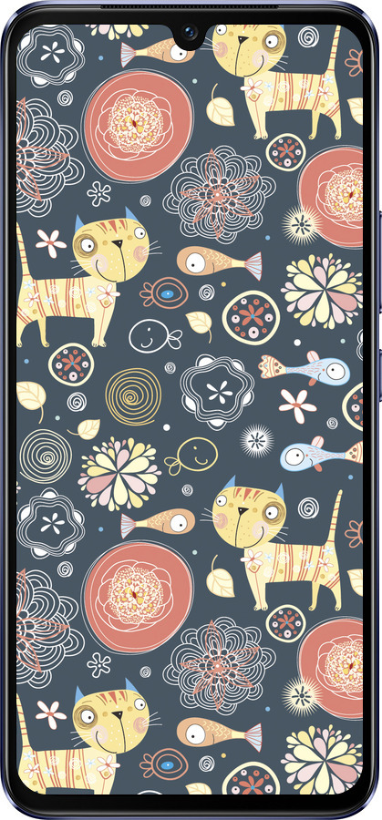 Силиконовый чехол Котята v4 для Vivo V21 - 1224u-2368 изображение 