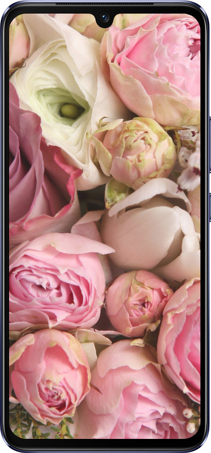 Силиконовый чехол Розы v2 для Vivo V21 - 2320u-2368 изображение 