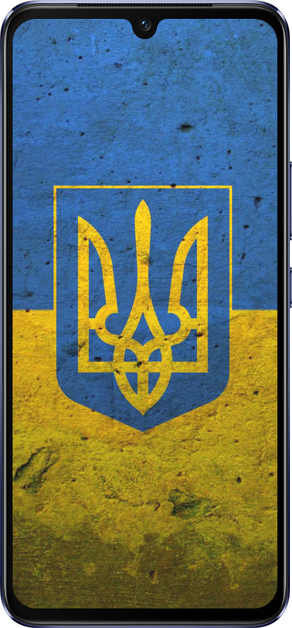 Силиконовый чехол Флаг и герб Украины 2 для Vivo V21 - 378u-2368 изображение 