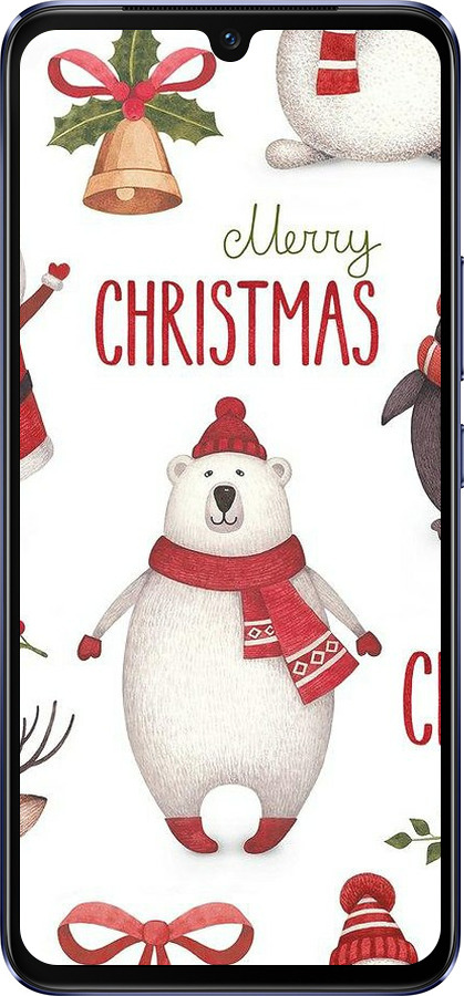 Силиконовый чехол Merry Christmas для Vivo V21 - 4106u-2368 изображение 