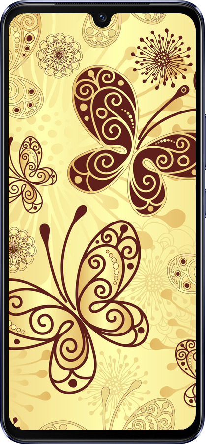 Силиконовый чехол Красивые бабочки для Vivo V21 - 4170u-2368 изображение 