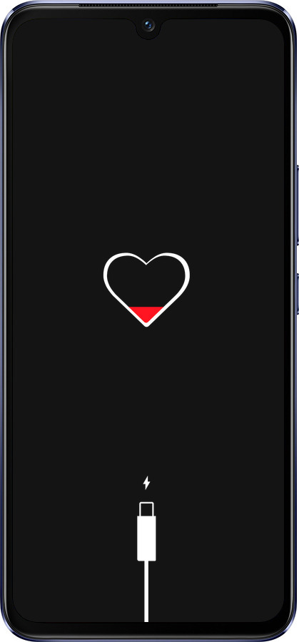 Силиконовый чехол Подзарядка сердца для Vivo V21 - 4274u-2368 изображение 