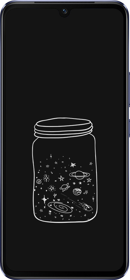Силиконовый чехол Космос в банке для Vivo V21 - 4297u-2368 изображение 