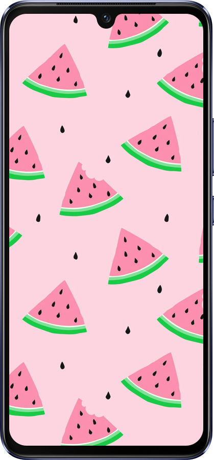 Силиконовый чехол Розовый арбуз для Vivo V21 - 4314u-2368 изображение 