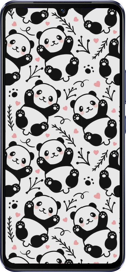 Силиконовый чехол Панды для Vivo V21 - 4318u-2368 изображение 