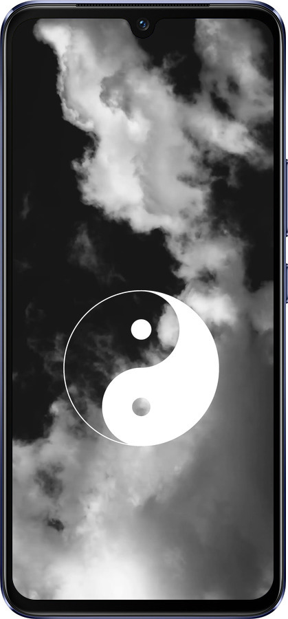 Силиконовый чехол Инь и Янь для Vivo V21 - 4389u-2368 изображение 