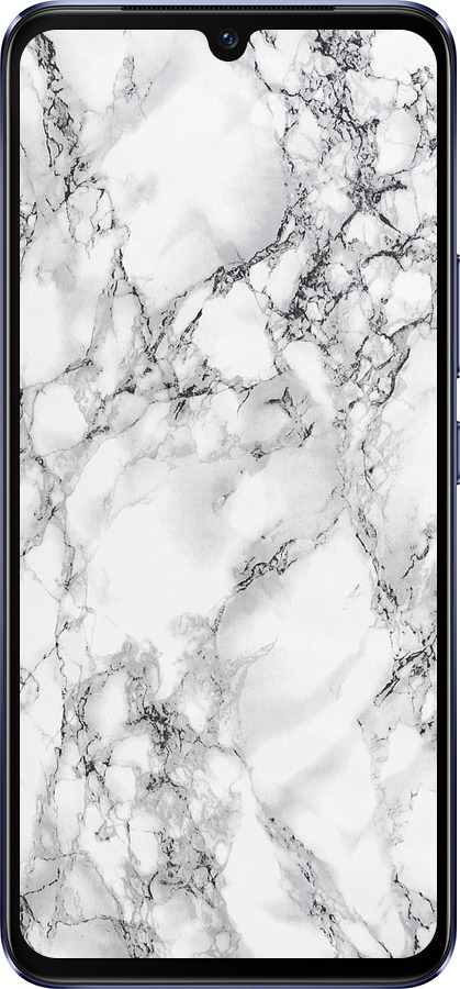 Силиконовый чехол Мрамор белый для Vivo V21 - 4480u-2368 изображение 